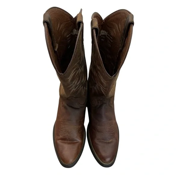 Justin western boots Style 2551 Brown Size 9 M - Picture 2 of 10